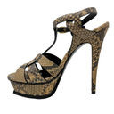 Saint Laurent  YSL Tribute 105 Python Platform Strap Heels Sandals size 38 US8 Photo 9