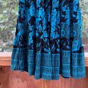 Serengeti Blue And Black Pleated Pull On Maxi Skirt Size M (10 Photo 3