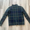 Tahari  XS Green Plaid Mock Neck Sweater Photo 0