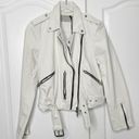 ALLSAINTS NWT  Balfern Denim Biker Jacket Size 8 US Stone White Photo 3