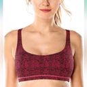 CRZ Yoga Pink & Black Leopard Print Low Support Strappy Back Sports Bra Medium Photo 1