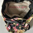 Madden Girl  floral Backpack, midsize bag, drawstring, black and pink Photo 3