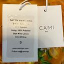 Cami NYC  The Lenore Bodysuit One Shoulder Long Sleeve Yellow Citrus Print S NWT Photo 2