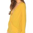 L'Academie L’Academie Long Sleeve Wrap Blouse Marigold Women’s Size Small Photo 1