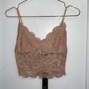 Lulus NEW  LACE PINK ROSE BRALETTE size small Photo 4