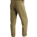 Treasure & Bond New  Pants Womens Size 0 Paper Bag Waist Cuffed Olive Green Photo 12