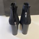 American Eagle  Black Faux Suede Women's Peep Toe High Heel Ankle Boots Size 8 Photo 3