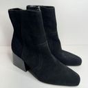 Blondo  Boots Size 9.5 Black Suede Waterproof Sadie Ankle Booties Block Heel NEW Photo 2