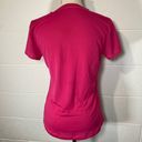 FILA  Sport Dark Pink Short Sleeve V-neck Fitness T-shirt Photo 3