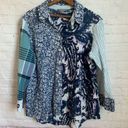 Habitat  nothing matches 48421 Stir It Up blue white purple top blouse Small Photo 2