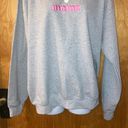 Staykation Mama Embroidered Light Grey Crewneck Sweater Photo 3