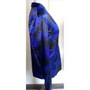 T Tahari Ladies  Small Royal Blue Floral Long Sleeve Blouse Photo 1