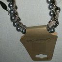 Coldwater Creek  Womens Necklace Bauble & Chain Silver Gray 9" Photo 2