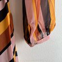 City Chic  Dress Gold Stripe Multicolored Maxi Sz 22W NWT V Neck Asymmetrical Hem Photo 10