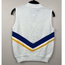 Vintage Blue Cheerleader  Yellow White Vest - size EU 36 US 2 Photo 2