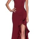 La Femme Burgundy Prom Dress Photo 0