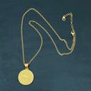 Zodiac 18K Gold plated Taurus  Sign Quarter Coin Pendant 20” Necklace 15.7g Photo 6