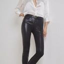 L'Agence  Women's Mid Rise Coated Marguerite Skinny Jeans Black Size 28 NWT Photo 0