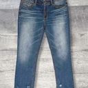 BKE Buckle Payton Distressed Crop Blue Jeans Womens 28 (M 31X26) Low Rise Photo 0