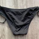 Kona Sol  Medium Coverage Side Tie Hipster Bikini Bottom Black Photo 4