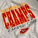 Gildan Kansas City Chiefs Super Bowl Champs Pullover Sweatshirt Womens L Sport Grey Photo 1