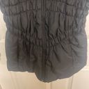 New Direction Black Ruched Puffer Vest Photo 2