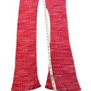 ZARA Pink Knit High Rise Ribbed Flare Elastic Waist Pants Size Large NWT Photo 5