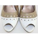 Van Eli Vitula White Taupe Leather Platform Heels Size 10 Photo 6