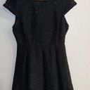 Sugar Lips  Women’s Black Sequin Tweed Cap Sleeve Fit & Flare Dress Size S Photo 0