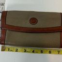 Dooney & Bourke  Vintage Grey, Brown Leather Envelope Wallet Photo 5