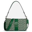 Coach  C8306 Lonnie Baguette In Signature Jacquard & Leather Green Photo 8