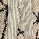 Striped Pj Pants And Matching Gray Shirt Size XS Photo 0