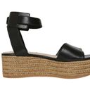 Via Spiga  Nemy Black Leather Ankle Strap Platform Espadrilles Sandals, 9 Photo 1