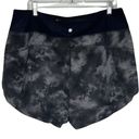 Athleta  Run With It Printed 3.5” Short Gray Black Digital Print Running Shorts Photo 1