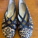 Taryn Rose  Womens Nylon Leopard Print Ballet Flat Wedges Brown Size 7.5 Photo 3