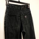 Guess  Vintage Straight Leg Jeans High Rise Pinstripe Mom Jean Black Photo 2