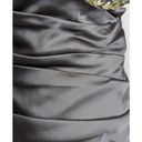 La Femme  Strapless Beaded Bodycon Satin Mini Dress Black Size 8 Photo 11