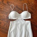 Daisy Misha  Solid White Cut Out Mid-Riff Bustier Midi Dress Size 8 Photo 5