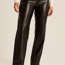 Abercrombie & Fitch Abercrombie Straight Leg Leather Pants  Photo 0