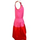 London Times  Color Block Shoulder tie Halter A-line Dress Photo 2