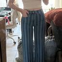 7 For All Mankind Striped Crop Jeans Photo 0