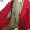Oleg Cassini Red Pea Coat  Vintage Classic S VTG glam statement Photo 6
