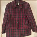 Sag Harbor Vintage  Suit Jacket Sz 20W Red & Shimmer Windowpane Check Button. Photo 0