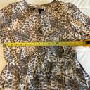 BCBG MAX AZRIA 'Davie' Leopard-Print Short-Sleeve Jacket (Beige Combo) Sz Medium Photo 3