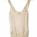 American Eagle  Size XXS Cream Lace Cutout Trim Mini Spaghetti Strap Tank Dress Photo 0