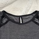 Lululemon  Grey/Black Long Sleeve Cut Out Women's 6 Photo 3