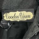 Modcloth NWT  Voodoo Vixen Air of Sophistication Coat Size 6 Grey Black Faux Fur Photo 5