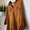 We The Free  Oversized Lightweight Button Down Collard Shirt Photo 3