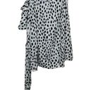 ZARA  Women's Dress Wrap Tie Polka Dot Animal Print V Neck Black/White Sz. Medium Photo 3