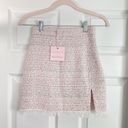 Meshki Amber Scholl x  pink and white tweed slit mini skirt Photo 1